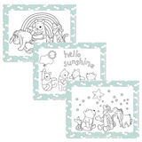 Disney Baby ColorMe Disposable Placemats, 24 Pack (Winnie the Pooh)
