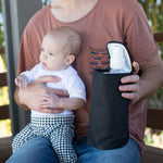 Woman holding baby and All Bottle Cooler, black