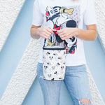 Woman holding Disney Baby TwoCOOL Double Bottle Cooler, Mickey Minnie Ivory