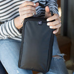 Woman holding Pack ‘N Protect Cooler Bag for Glass Bottles and Containers