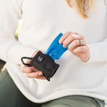 The Bag ‘N Bags Bag Dispenser is a fabric, duffle-style dispenser that conveniently holds 1 roll of 15 disposable bags that are perfect to hide all evidence of dirty diapers, messy bibs, wet clothing, and more.