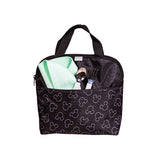 Disney Baby MaxiCOOL Four Bottle Cooler, Mickey Black with bib and utensils in front pocket