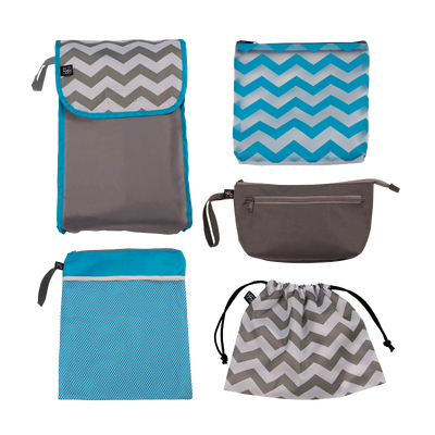 5-IN-1 Diaper Bag Organizer to turn ANY bag into a well-organized diaper bag. 
