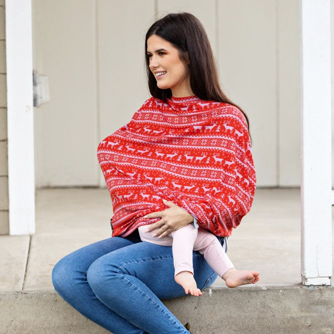 4-IN-1 Multi-Use Covers are decked out for the holidays in three joyful prints: Penguin Dance, Winter Forest and Reindeer Sweater.