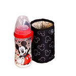 Disney Baby Cup ‘N Stuff Stroller Cup Holder with bottle sitting next to it