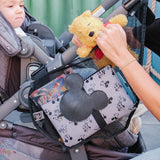 Disney Baby Side Sling Stroller Cargo Net on stroller with accessories inside