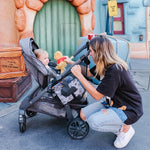 Disney Baby Side Sling Stroller Cargo Net hanging on stroller