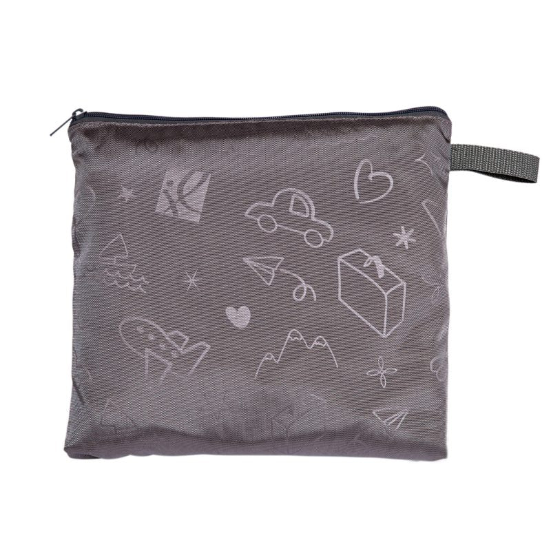 Deluxe Gate Check Travel Bag for Standard & Double Strollers folded up and in storage pouch