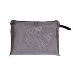 Deluxe Gate Check Travel Bag for Car Seats folded up and in storage pouch