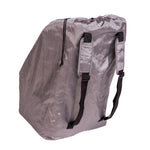 Picture of back side of the Deluxe Gate Check Travel Bag for Car Seats showing the backpack straps