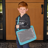 3-IN-1 Toddler Travel Tray & Tablet Holder (Grey Teal)