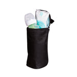 All Bottle Cooler, black with bottle and ice pack inside