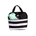 MaxiCOOL Four Bottle Cooler black and white stripe