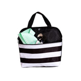MaxiCOOL Four Bottle Cooler black and white stripe
