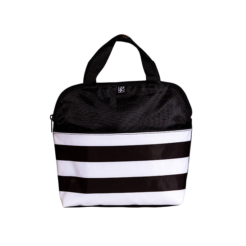 MaxiCOOL Four Bottle Cooler black and white stripe