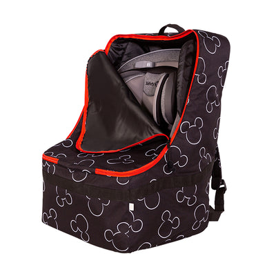 Disney Baby Ultimate Padded Backpack Car Seat Travel Bag, Mickey Black