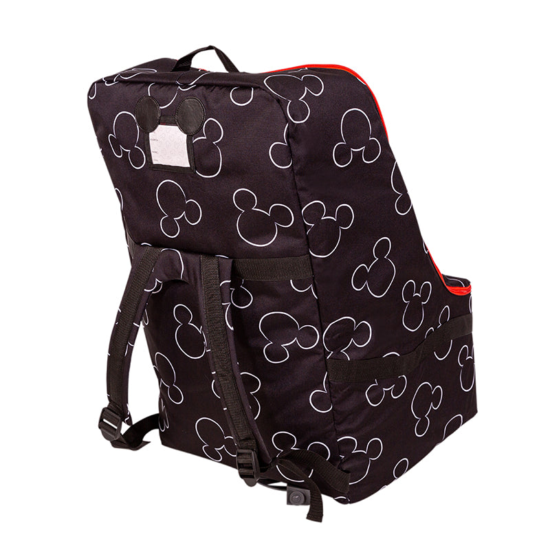 Picture of the back Disney Baby Ultimate Padded Backpack Car Seat Travel Bag, Mickey Black