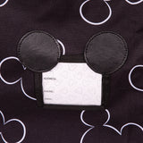 Close up picture of Mickey shaped ID tag on the Disney Baby Ultimate Padded Backpack Car Seat Travel Bag, Mickey Black