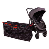 Disney Baby Single & Double Stroller Travel Bag, Mickey Black sitting next to stroller