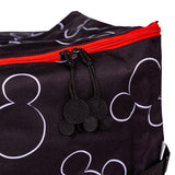 Close up picture of zipper with Mickey shaped tassel on the Disney Baby Single & Double Stroller Travel Bag, Mickey Black