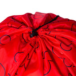 Close up of the draw string closure on the Disney Baby Gate Check Travel Bag for Umbrella Strollers