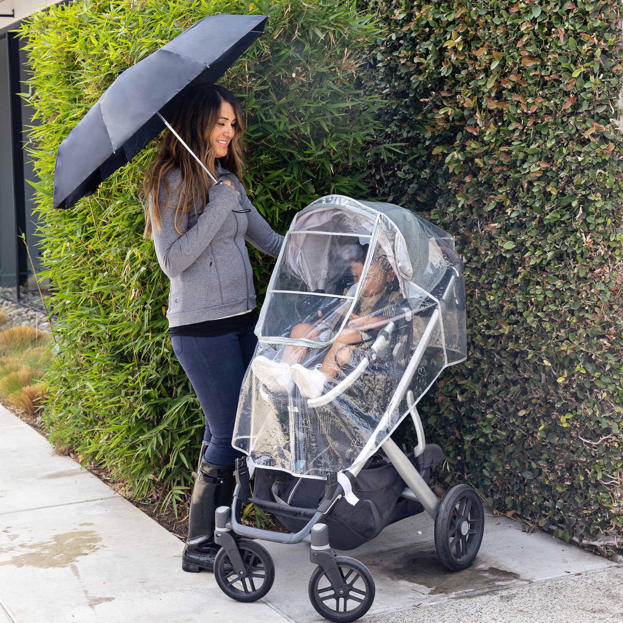 umbrella stroller weather shield J.L. Childress Deluxe Universal Stroller Weather Shield