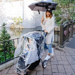 Disney Baby Universal Stroller Weather Shield on stroller with child inside