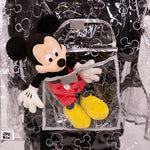 Disney Baby Universal Stroller Weather Shield close up of pocket with Mickey stuffed animal in it