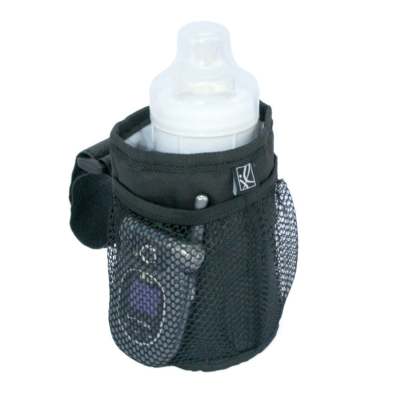 summer infant cup holder J.L. Childress Cup N' Stuff Insulated Stroller Cup Holder with Pockets, Grey Chevron