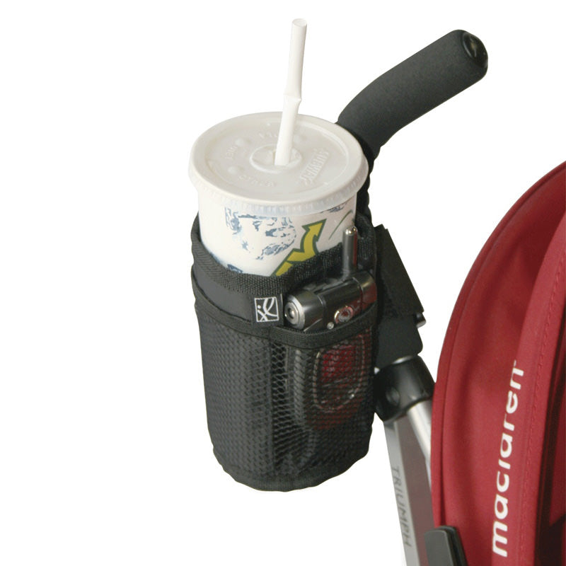 summer infant cup holder J.L. Childress Cup N' Stuff Insulated Stroller Cup Holder with Pockets, Grey Chevron
