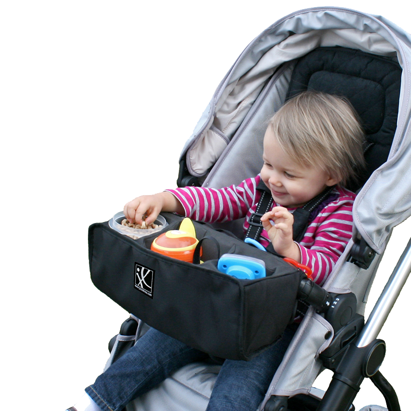 J.L. Childress Food N Fun Stroller Toddler Tray Black