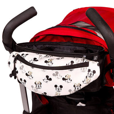 Disney Baby Stroller Organizer with Hip Pack hanging on stroller